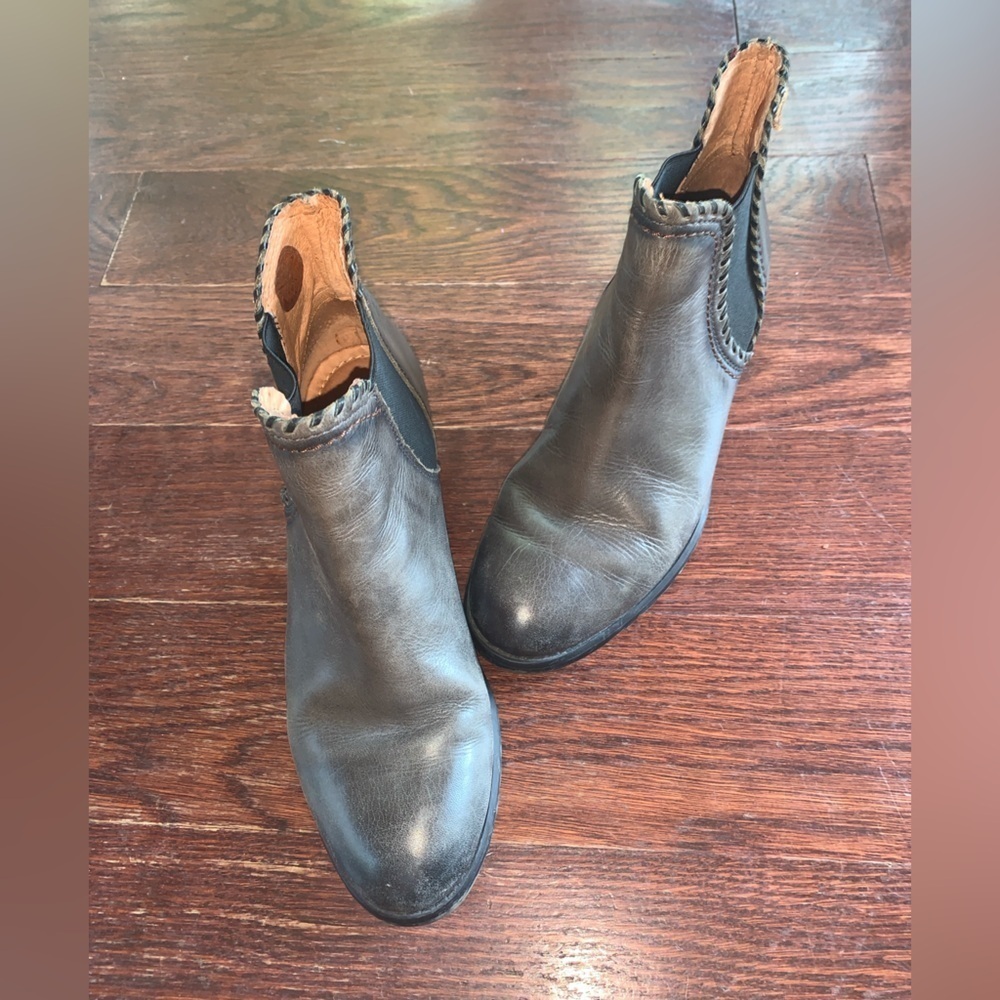 PIKOLINOS gray Ankle Boots whip stitch almond toe ANDORRA Chelsea style 37 6.5 - Picture 9 of 9